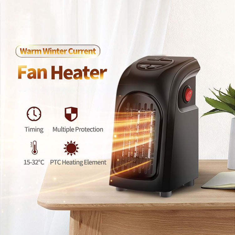 Mini Ceramic Space Heater – Electric Fan Heater for Home, Office & Camping