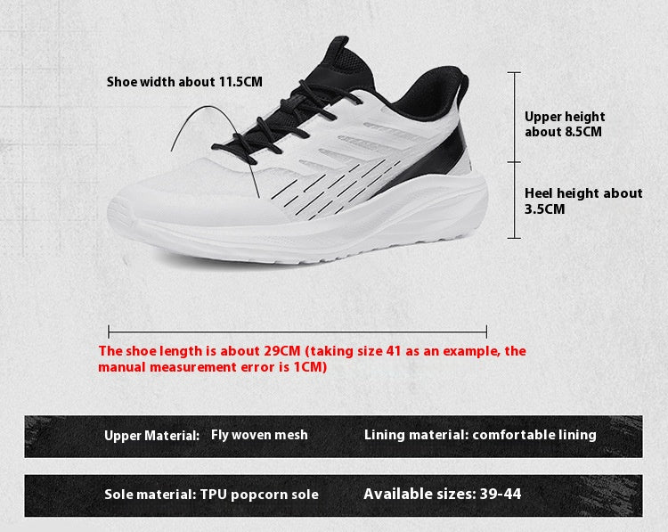 Lightweight Soft Sole Sneakers for Men – Breathable Mesh Tennis Shoes with Non-Slip Sole & Stylish Color Matching