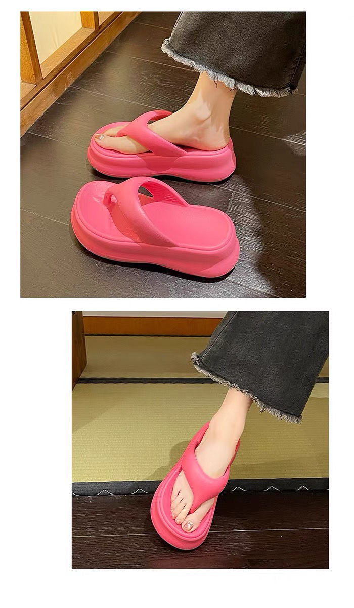 Non-slip Height-increasing Thick-soled EVA Flip-Flops – Women's Summer Slippers for Comfort & Style
