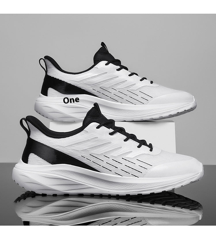 Lightweight Soft Sole Sneakers for Men – Breathable Mesh Tennis Shoes with Non-Slip Sole & Stylish Color Matching