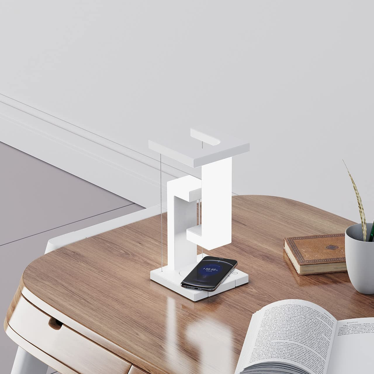 Creative Wireless Smartphone Charging Floating Balance Table Lamp