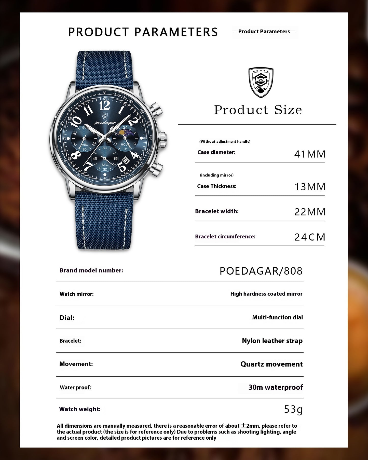 Multifunctional Luminous Quartz Men's Watch