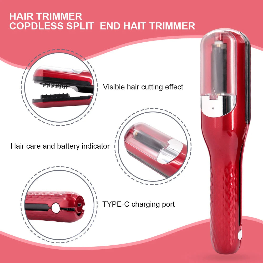 Rechargeable Cordless Split End Trimmer – Repair & Hair Care Treatment