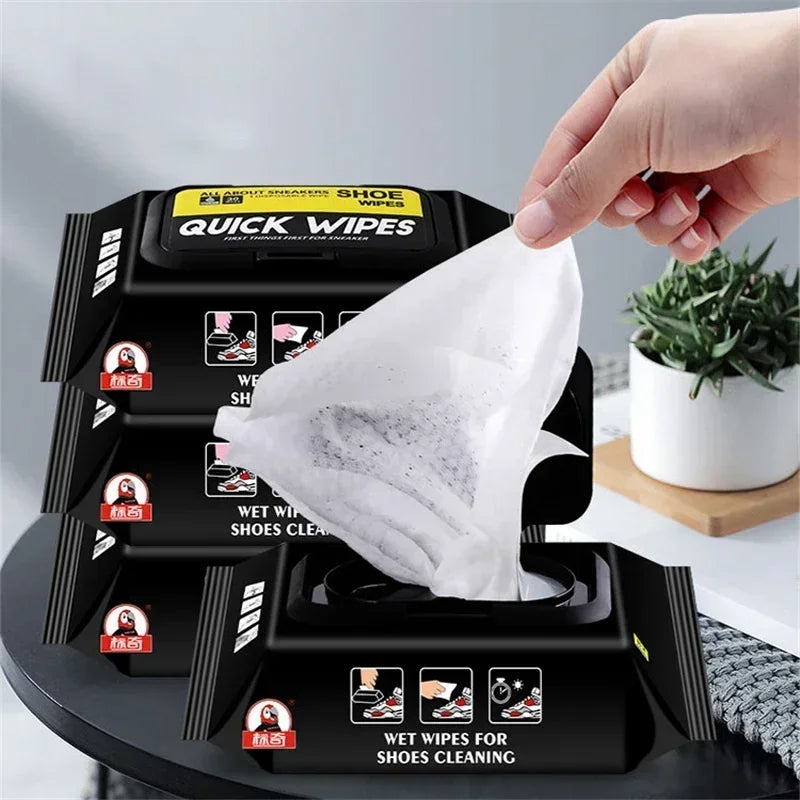 12–60Pcs Disposable Shoe Cleaning Wipes – Portable Wet Wipes for White Sneakers | VIE LENTE