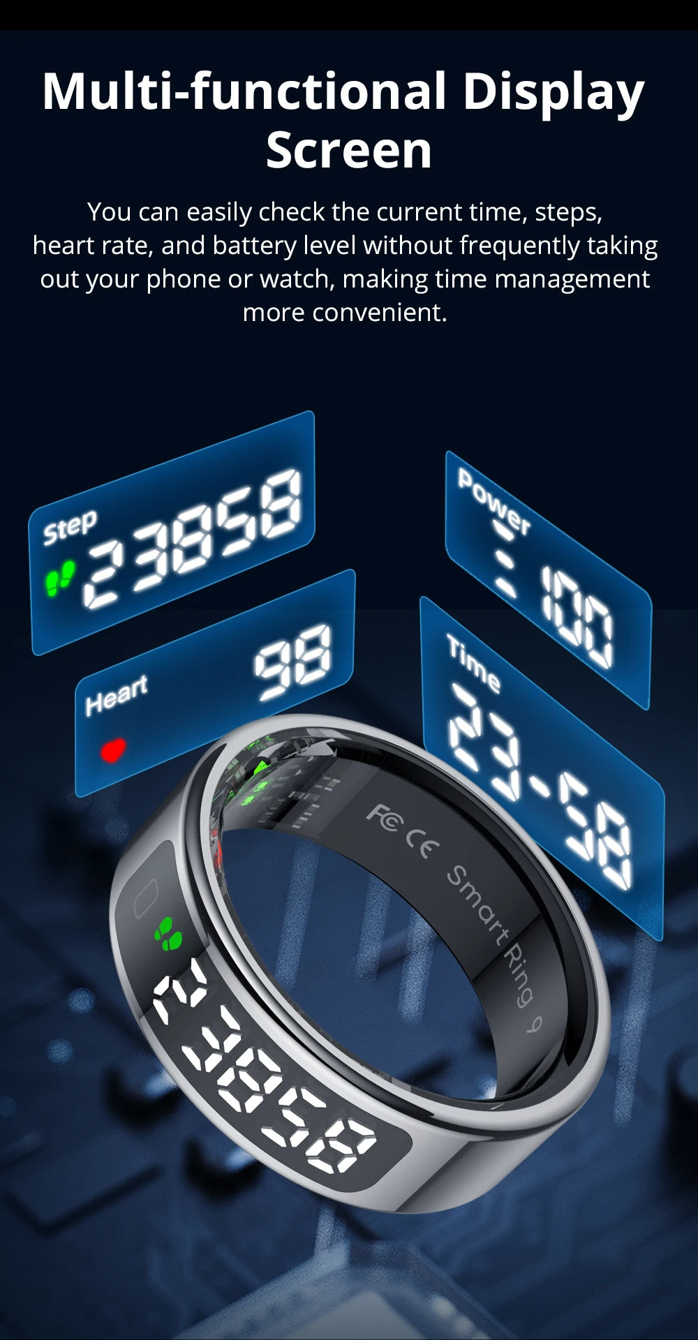 COLMI R12 Smart Ring with Touch Screen