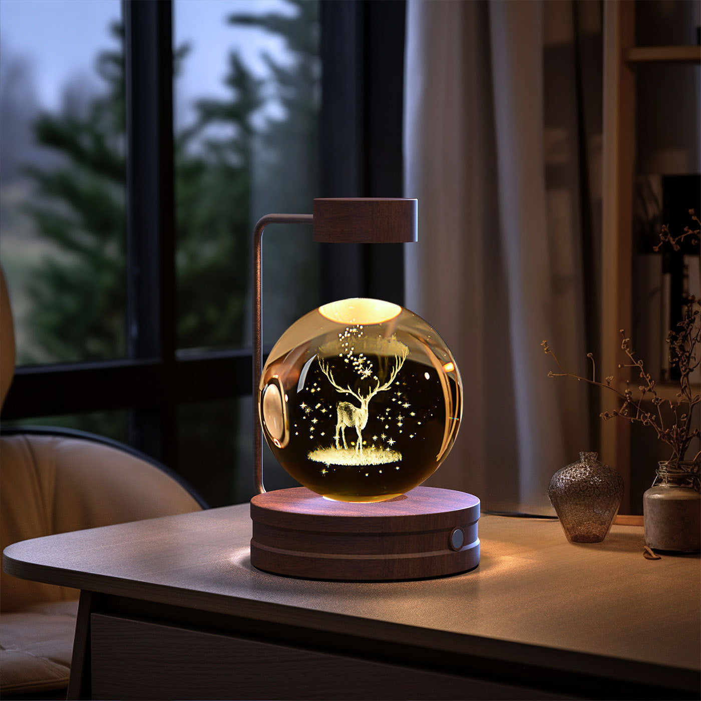 Cosmic Dinosaur Crystal Ball Night Lamp