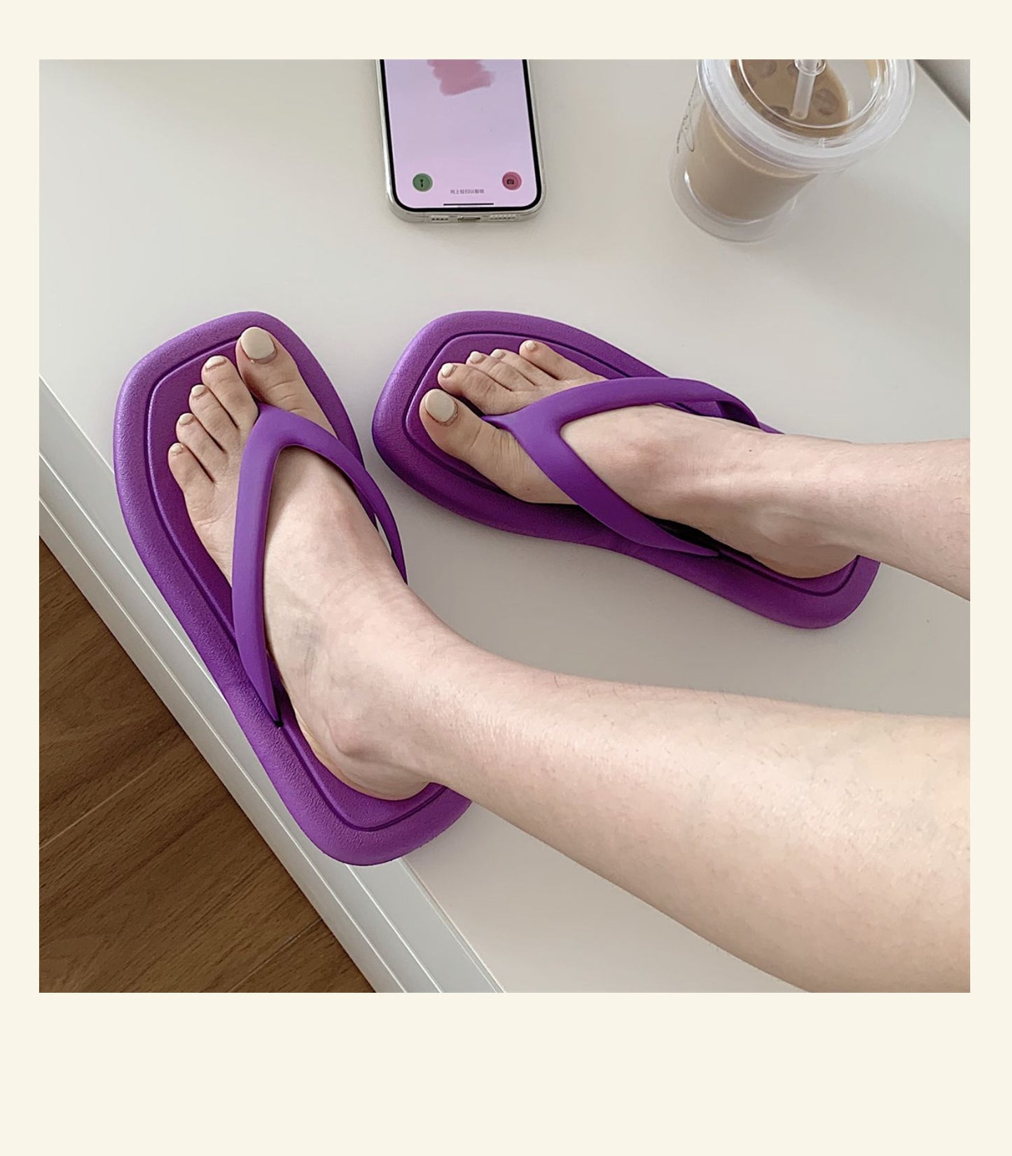 Fashion Solid Color Flip-Flops – Women’s Soft Bottom PVC Slippers for Everyday Comfort
