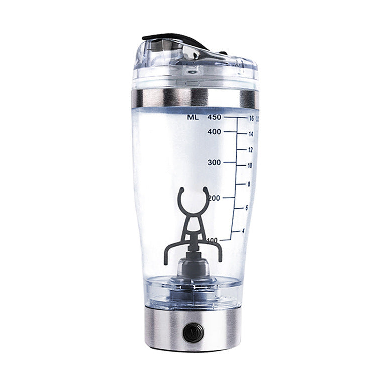 Electric Protein Shake Bottle – USB Rechargeable Milk & Coffee Blender for Sports & Fitness
