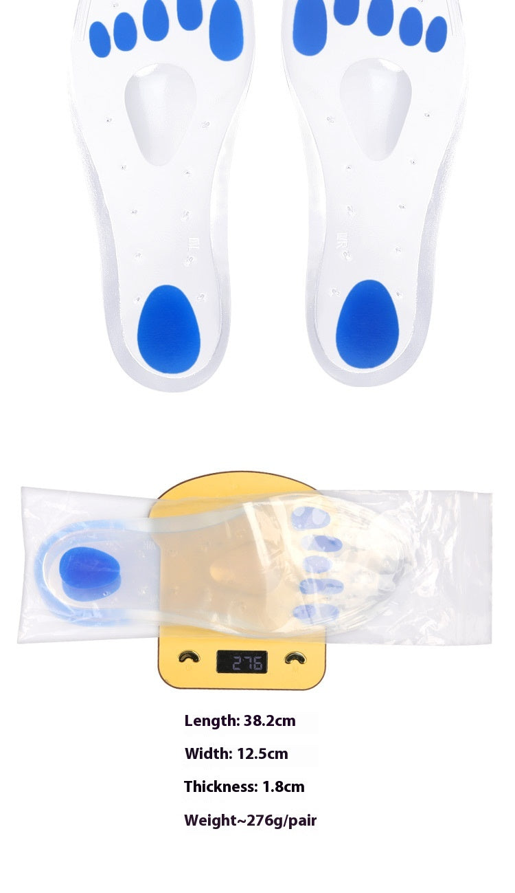 Silicone Shock Absorbing Insoles – Soft Pressure Relief Full Pads | Unisex Sizes EU 35–46