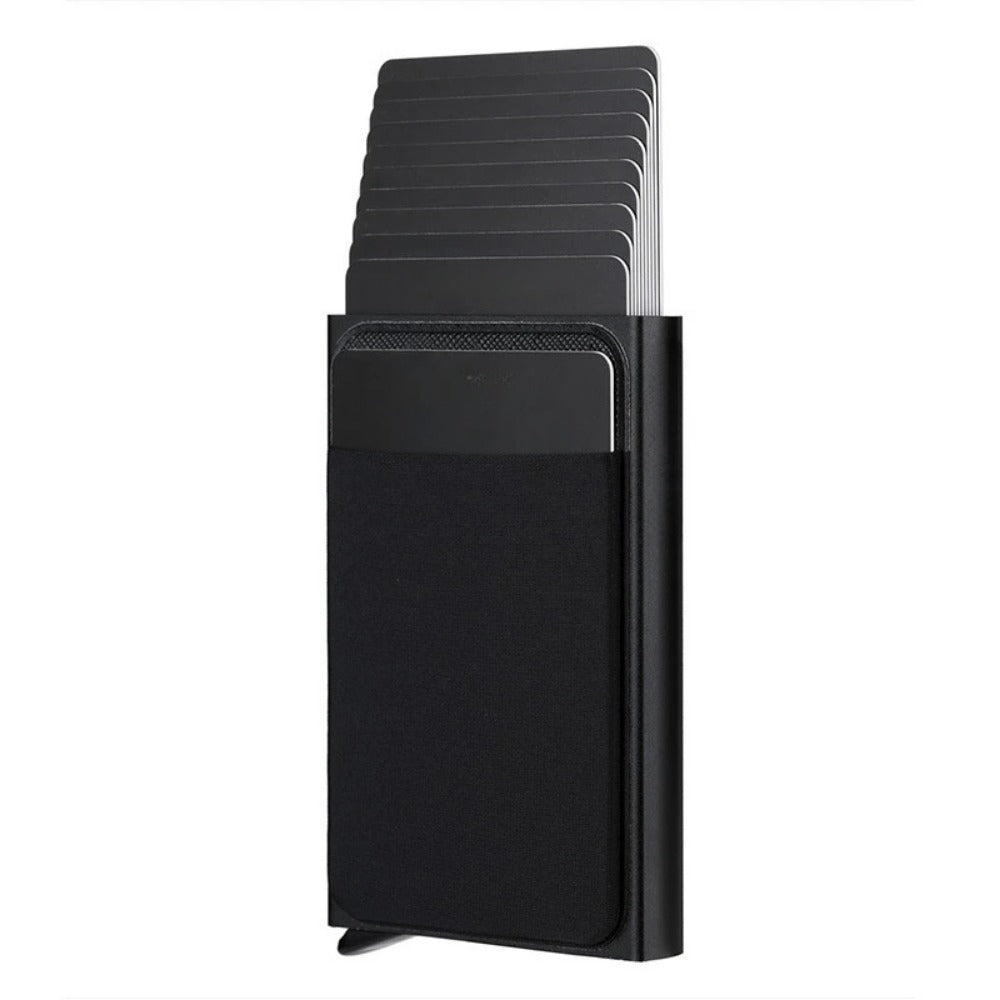 Automatic Pop-Up Anti-Theft Credit Card Holder – Slim RFID Wallet for Men & Women with Lycra Stickers