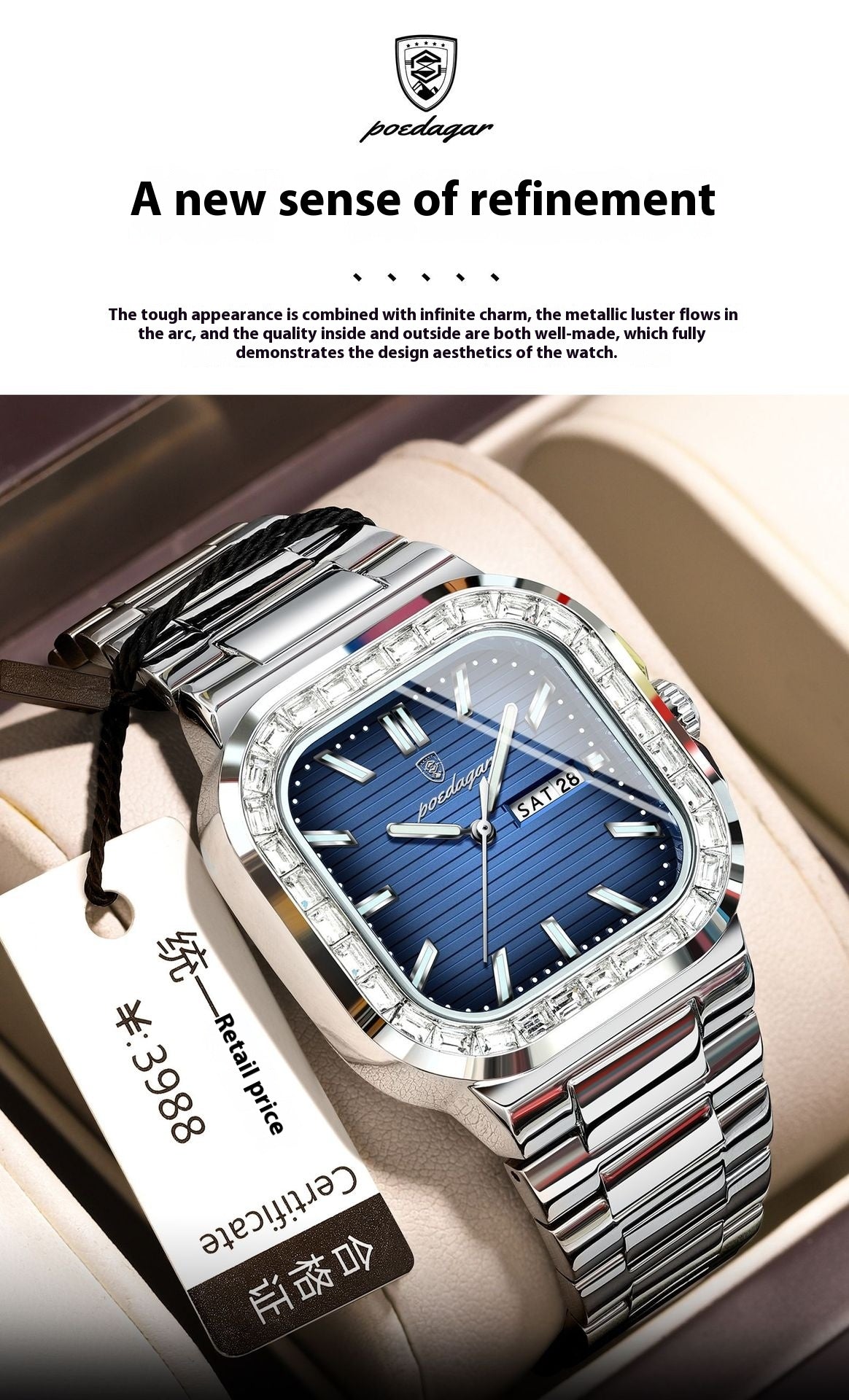 Double Calendar Men's Watch Diamond