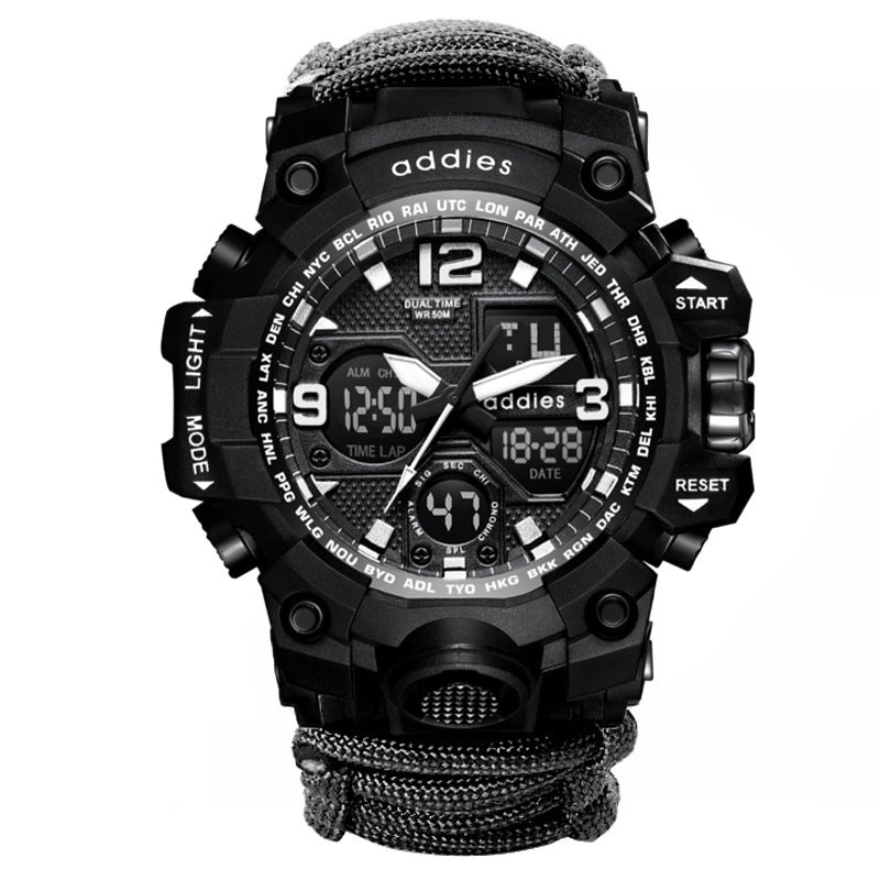 Multifunctional Waterproof Sports Watch for Men – Outdoor Tactical & Mountaineering