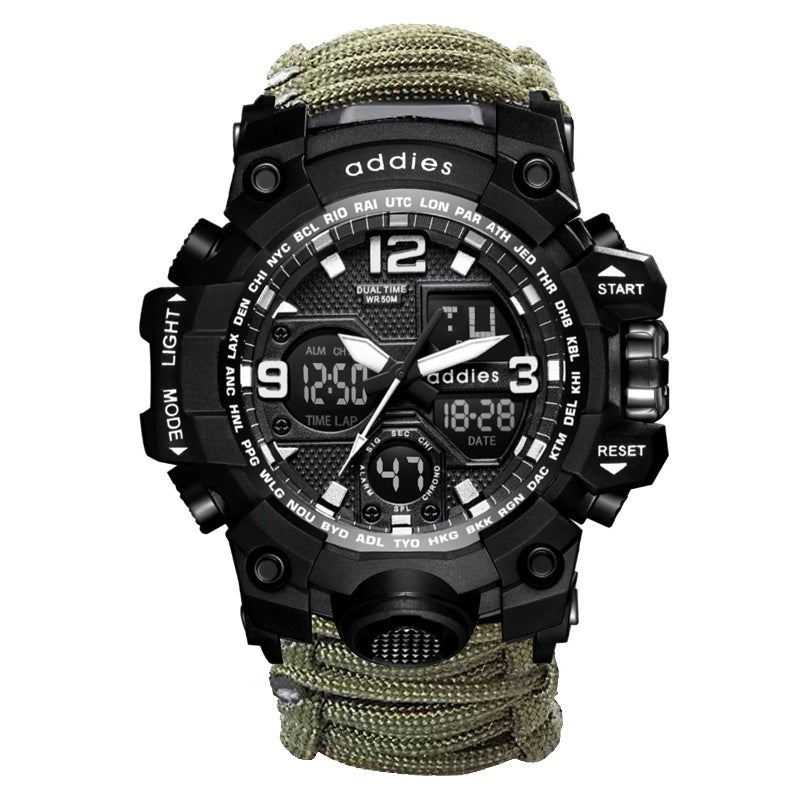 Multifunctional Waterproof Sports Watch for Men – Outdoor Tactical & Mountaineering