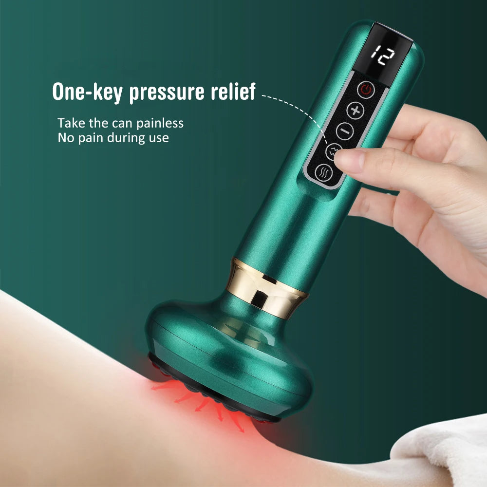 Electric Cupping Massager – Vacuum Suction, Guasha Scraping, Infrared Heat, Anti-Cellulite & Slimming Therapy