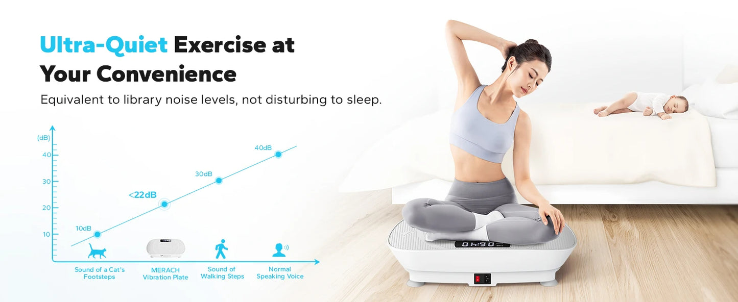 MERACH Whole Body Vibration Plate - Full Body Workout Machine for Fat Burning, Recovery, and Wellness