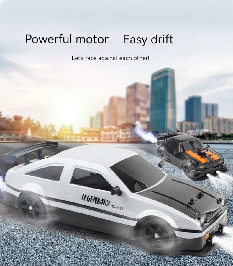 Sure! How about this:  "AE86 1:16 RC Drift Car – High-Speed 4WD Electric Toy, Remote Control, Spray Function, 2.4G Racing Sports Vehicle"