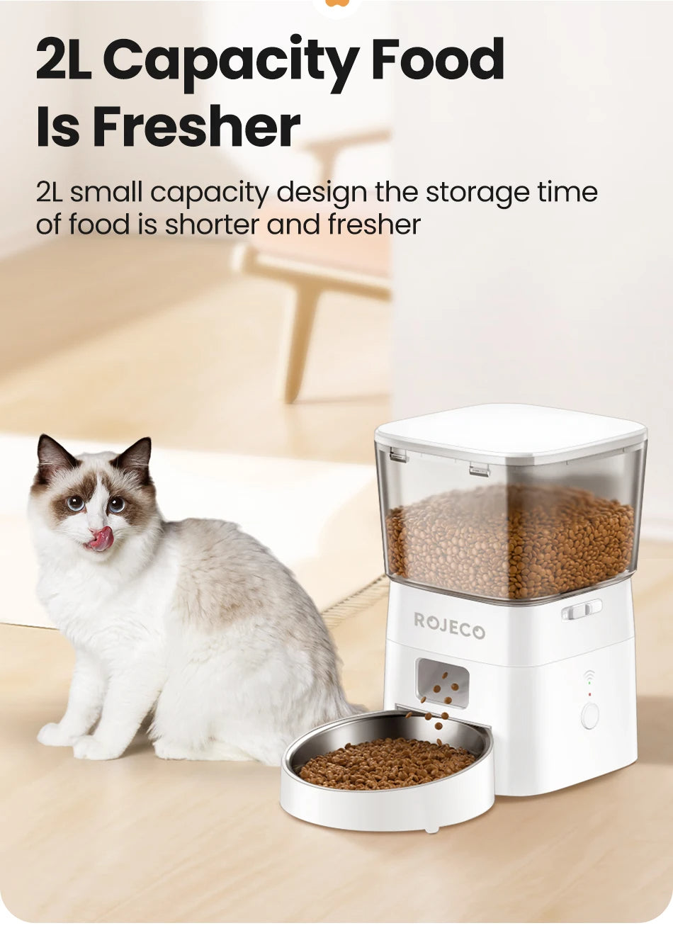 Smart Automatic Pet Feeder – WiFi-Enabled Food Dispenser for Cats & Dogs
