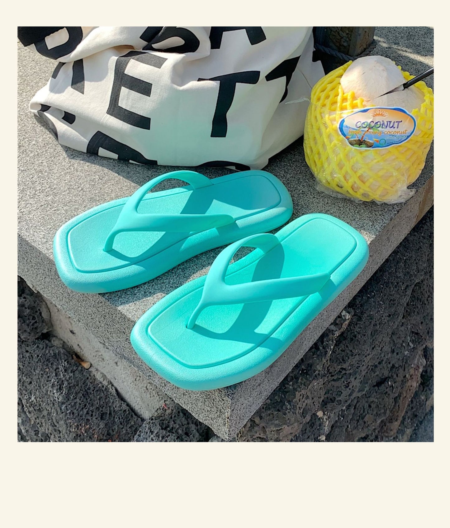 Fashion Solid Color Flip-Flops – Women’s Soft Bottom PVC Slippers for Everyday Comfort
