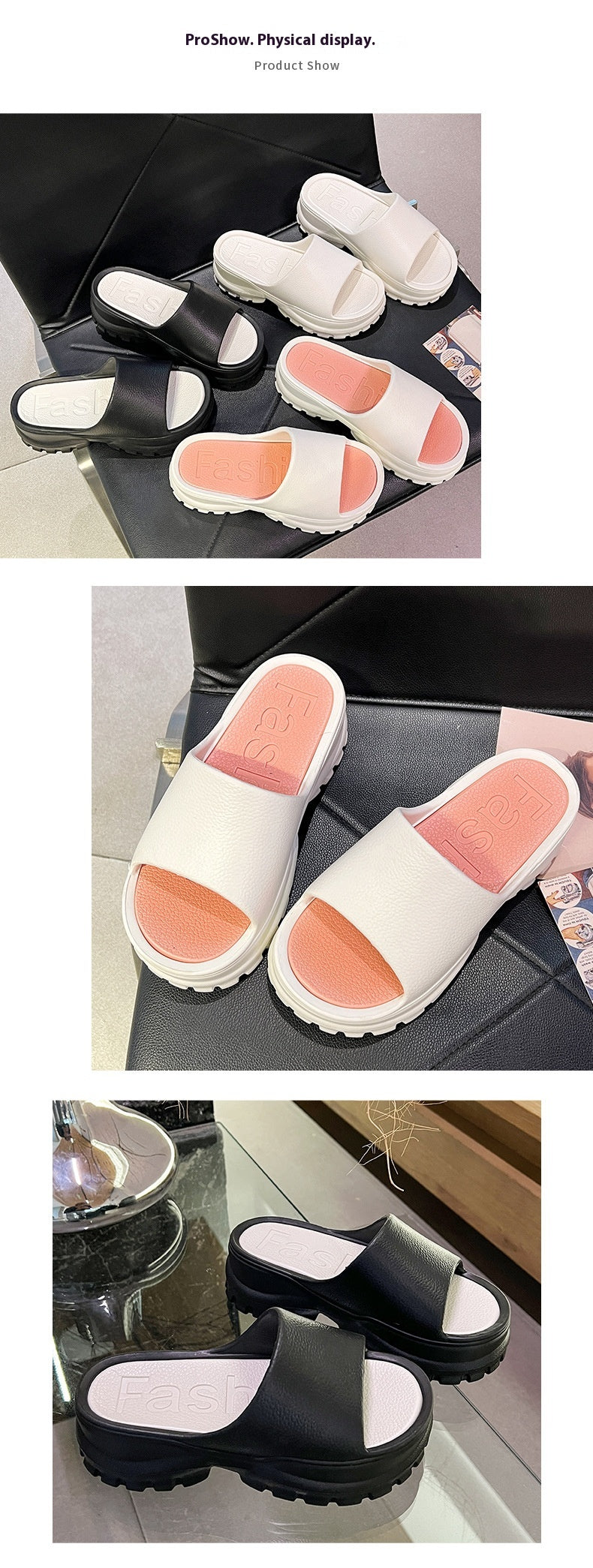 Women’s Fashion Casual Beach Platform Flip-Flops – Lightweight EVA Slippers for Summer Comfort