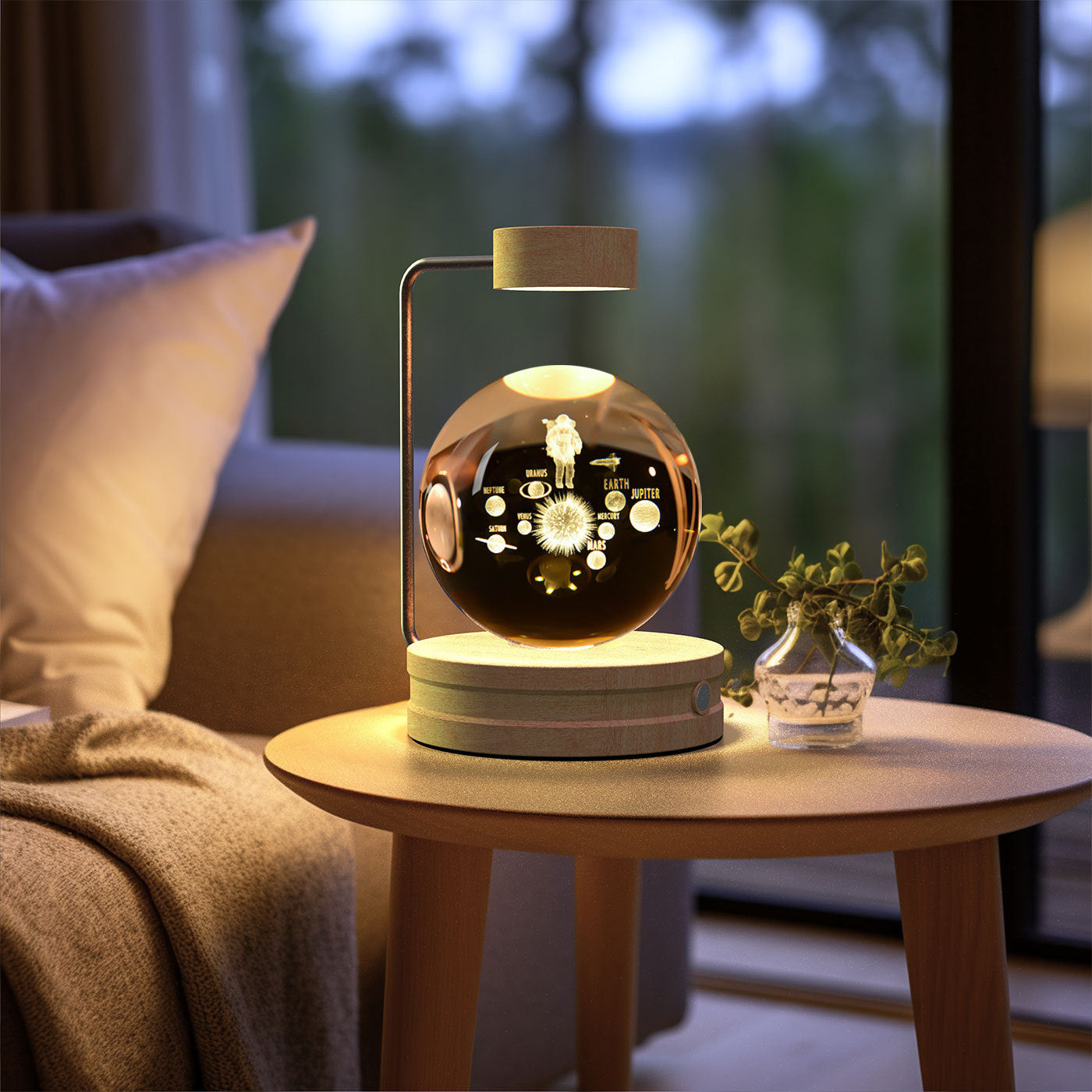 Cosmic Dinosaur Crystal Ball Night Lamp