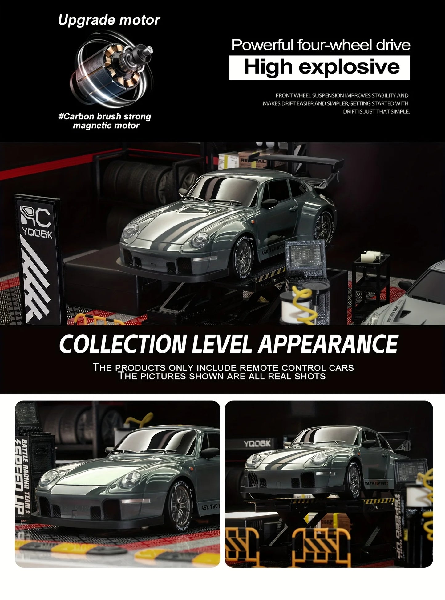 4WD Remote Control Drift Car – 1:24 Mini High-Speed RC Racing Car for Kids & Adults