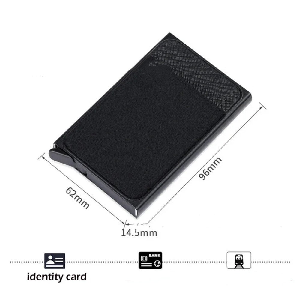 Automatic Pop-Up Anti-Theft Credit Card Holder – Slim RFID Wallet for Men & Women with Lycra Stickers