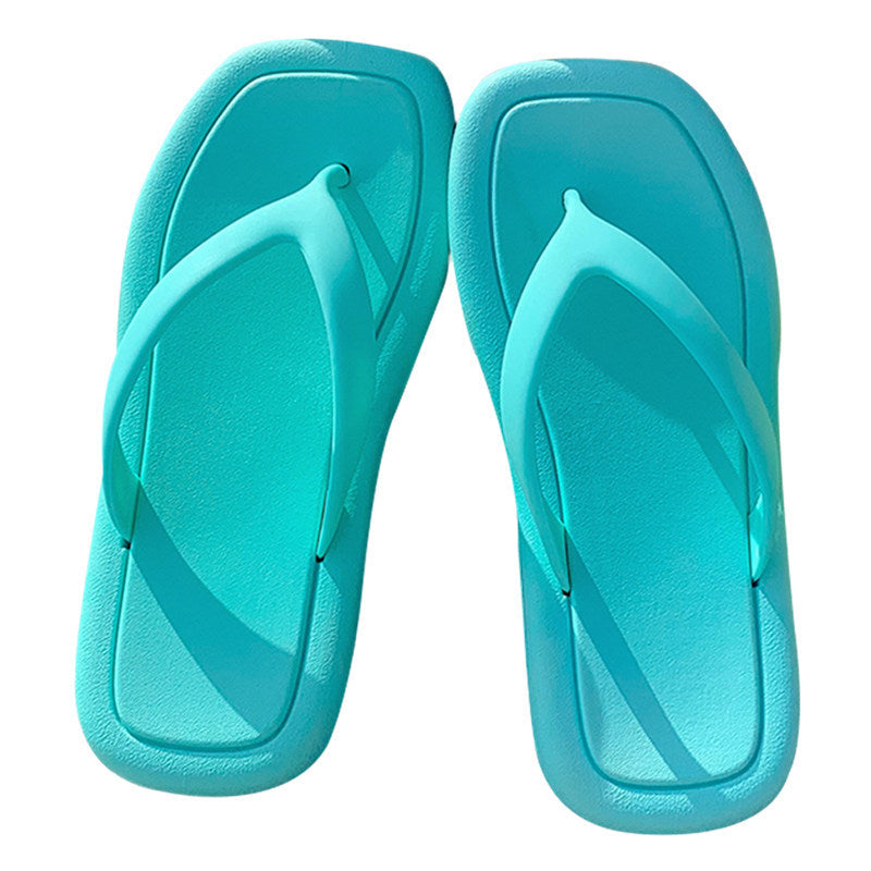 Fashion Solid Color Flip-Flops – Women’s Soft Bottom PVC Slippers for Everyday Comfort