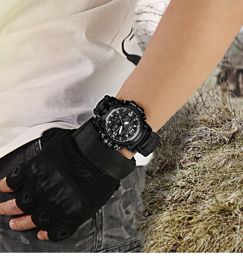 Multifunctional Waterproof Sports Watch for Men – Outdoor Tactical & Mountaineering