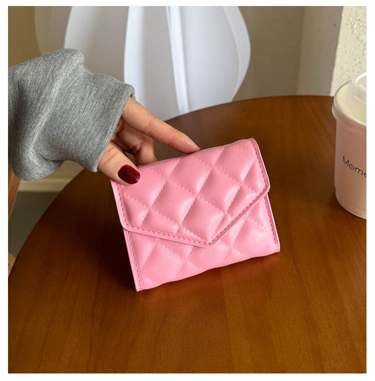 Multi-fold Diamond Embroidered Wallet – Women’s Large-capacity PU Leather Wallet with Waterproof, Wear-resistant Design
