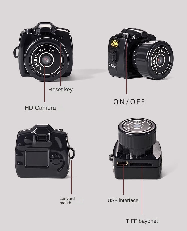 Mini HD Pixel Pocket Camera – Compact & Stylish Paraphernalia for Students, Parties & Creative Photography
