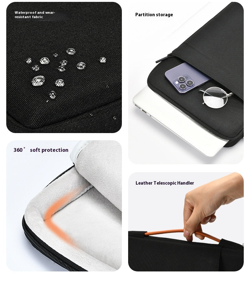 Portable Shockproof Laptop Sleeve – Fleece-Lined with Luggage Strap