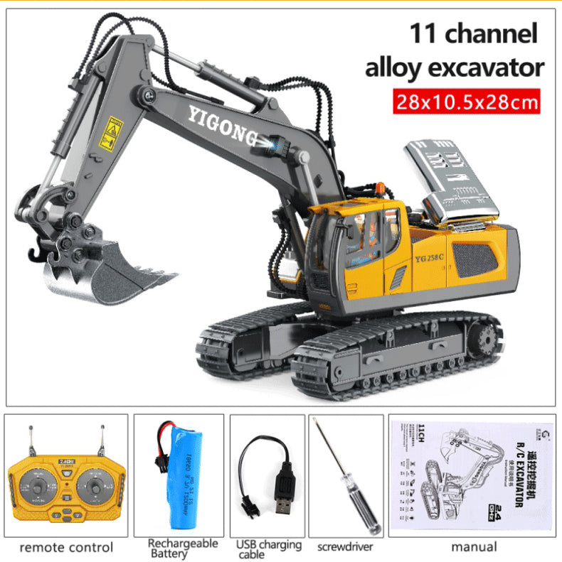 2.4G Remote Control Excavator Dump Truck RC Construction Vehicle Toy – 9/11CH