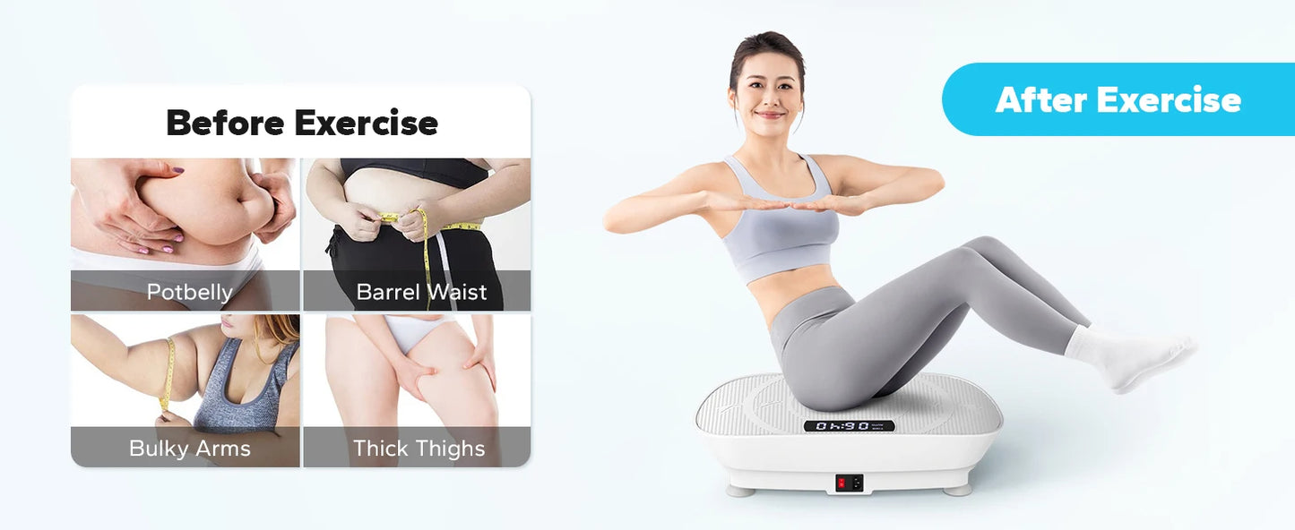 MERACH Whole Body Vibration Plate - Full Body Workout Machine for Fat Burning, Recovery, and Wellness