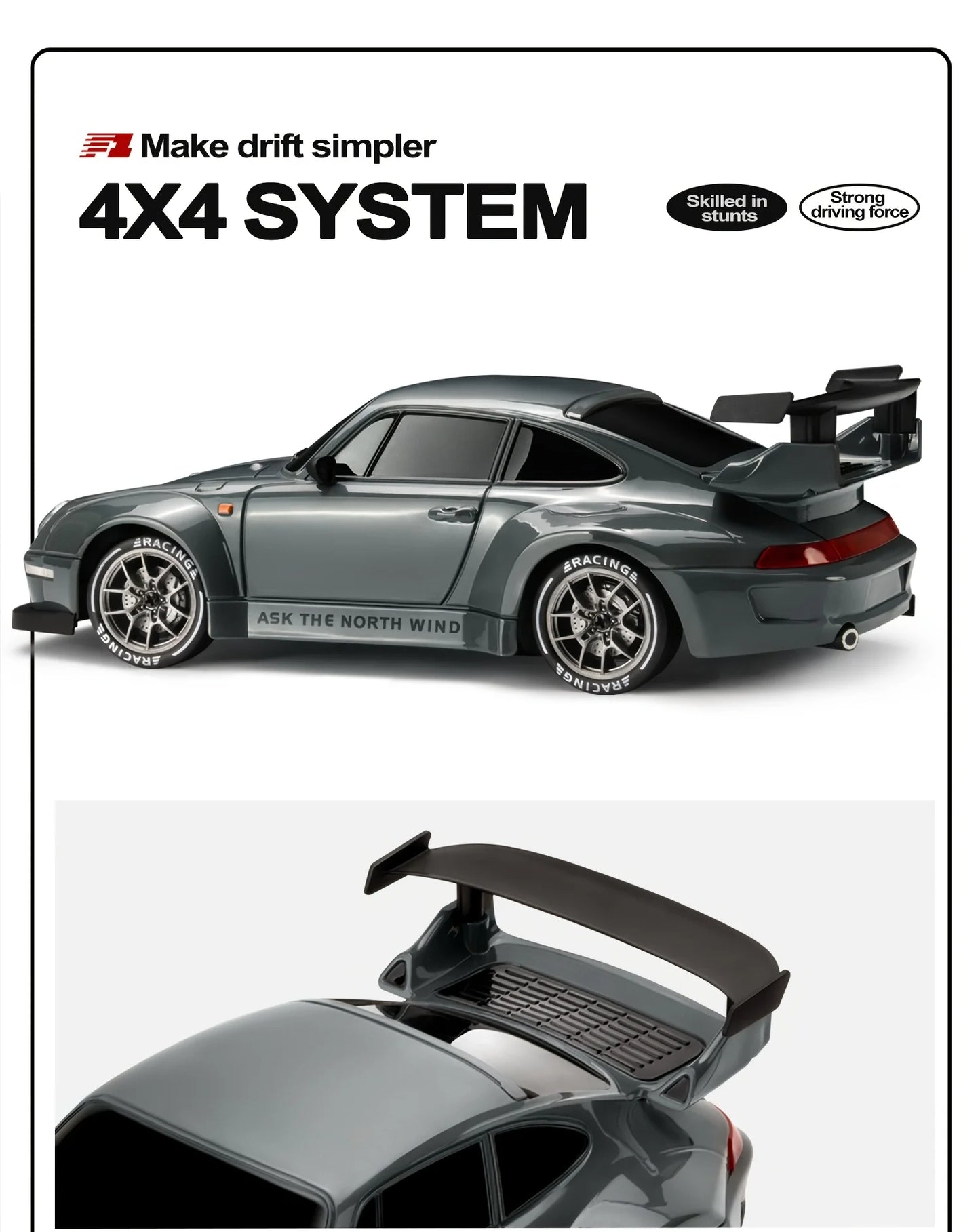 4WD Remote Control Drift Car – 1:24 Mini High-Speed RC Racing Car for Kids & Adults