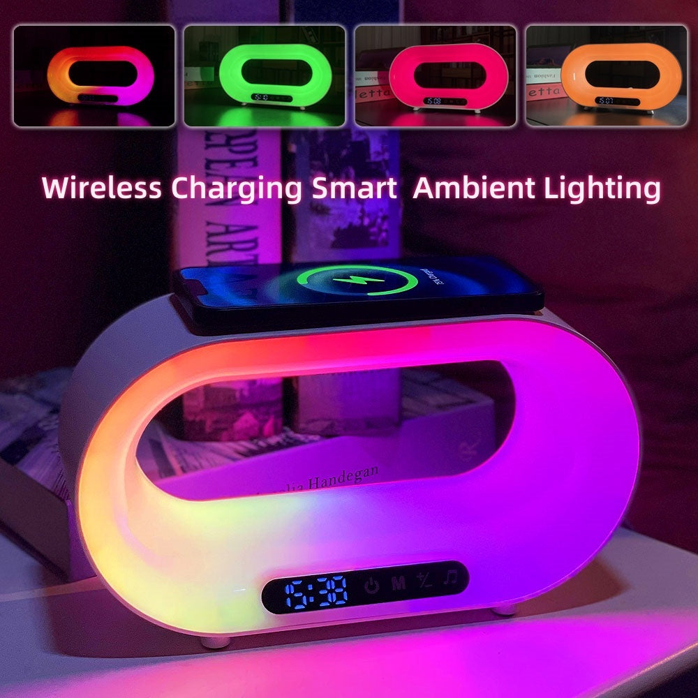 Smart 3-in-1 LED Night Light, Wireless Charger & Alarm Clock with App Control