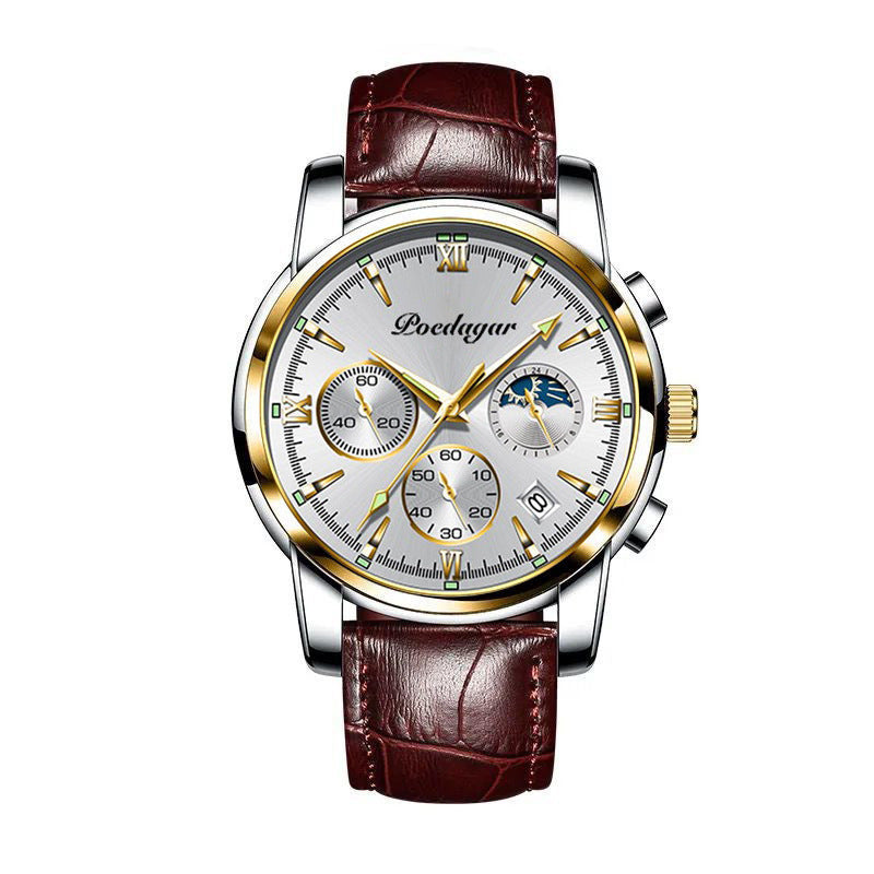 Multifunctional Luminous Waterproof Quartz Watch for Men