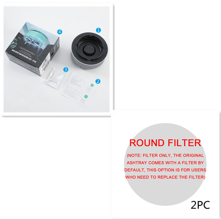 Portable Smoke Removal Ashtray – Automatic Air Purifier with Anion Filtration for Car & Home Use