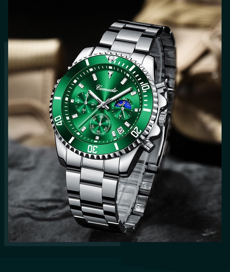 Three-eye Men's Luminous Waterproof Watch