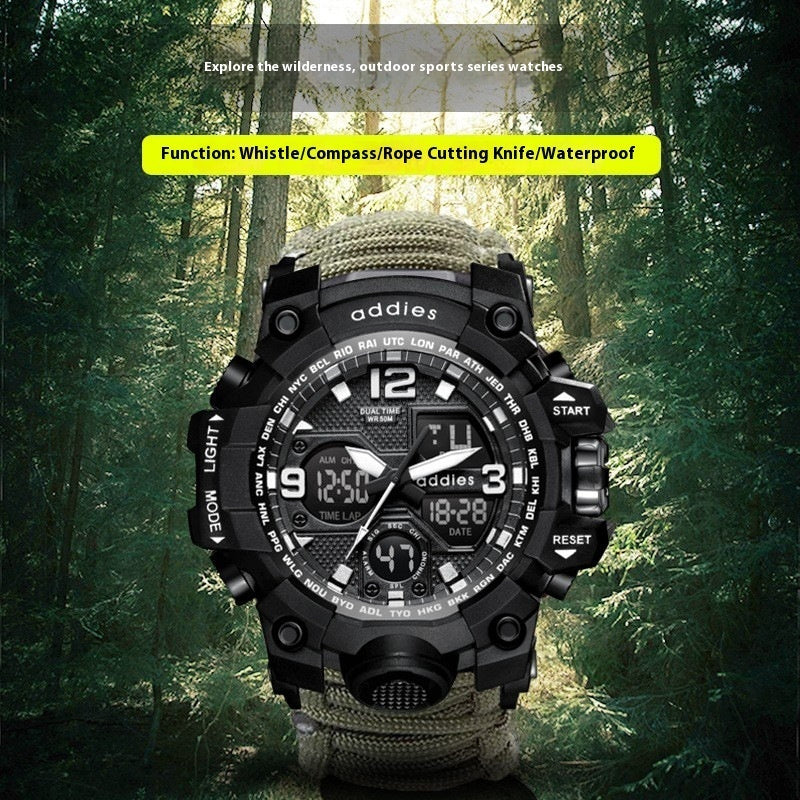 Multifunctional Waterproof Sports Watch for Men – Outdoor Tactical & Mountaineering