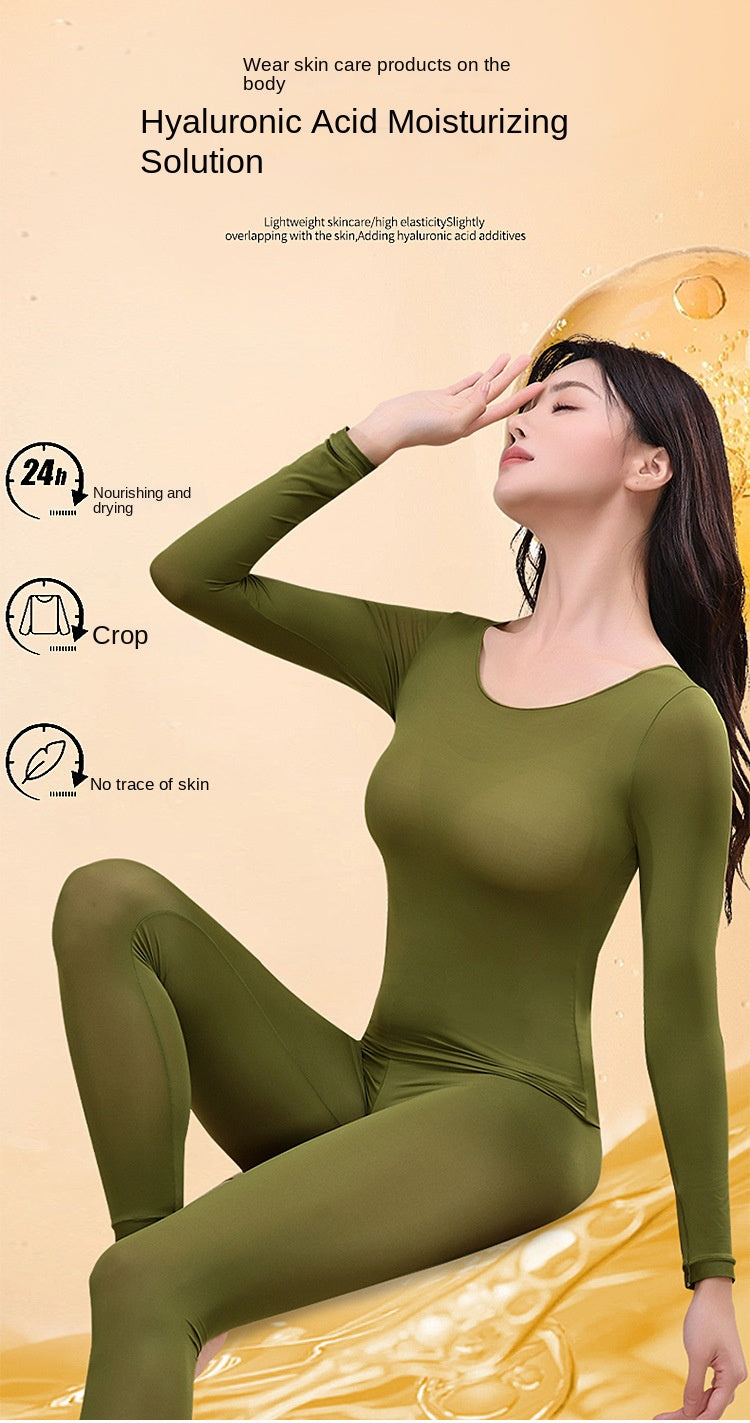 Moisturizing Thermal Long Johns for Women – Hyaluronic Acid Base Layer