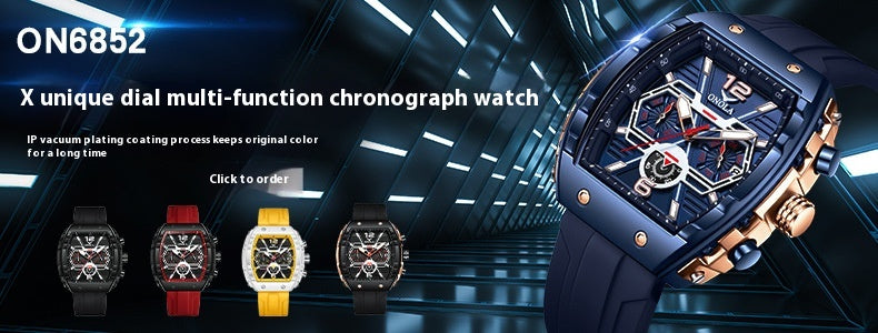 Fashion New Multi-functional Quartz Tape Watch Waterproof