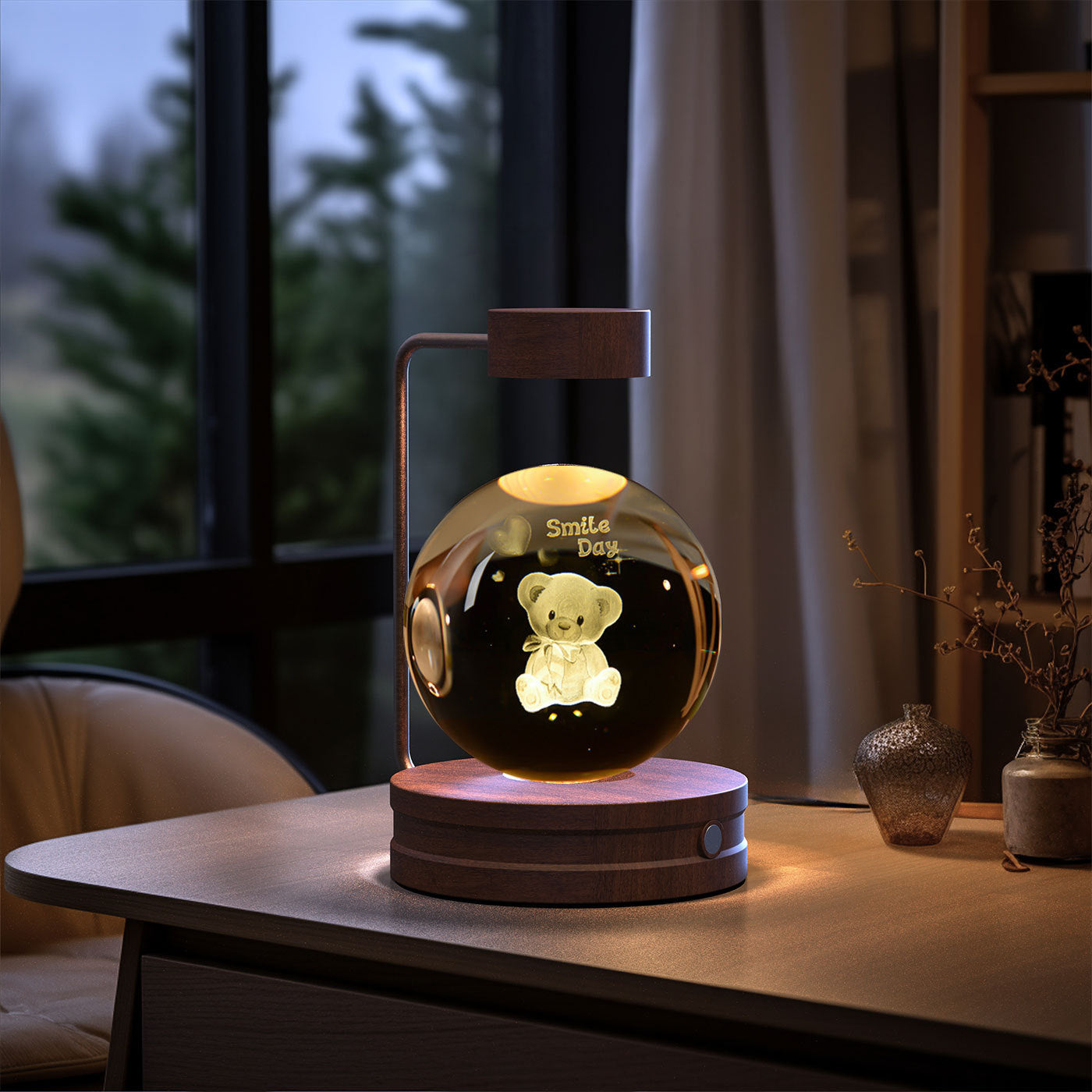 Cosmic Dinosaur Crystal Ball Night Lamp
