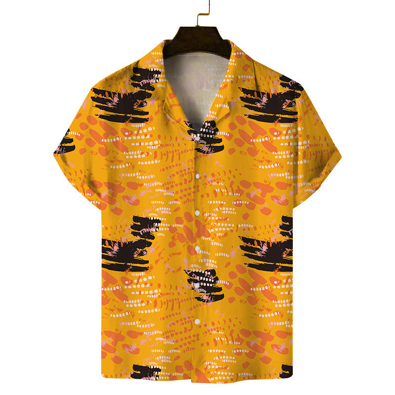 Hawaiian Modified Size Printed Men's Casual Beach Top