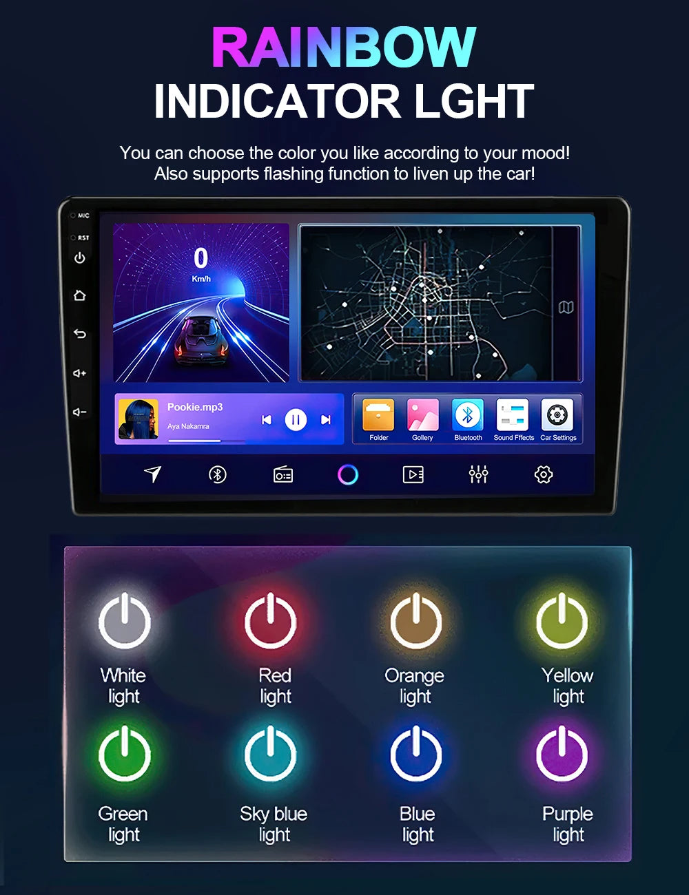 LEHX QLED Wireless CarPlay & Android Auto Car Stereo – 4G LTE, GPS, DSP, BT5.0, Cooling Fan, Split Screen, AI Voice, Rear Camera Support