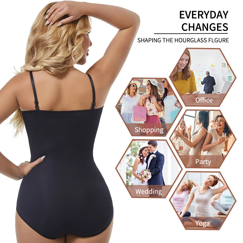 Women’s Strapless Shapewear Bodysuit – Seamless Tummy Control, Waist Trainer & Butt Lifter