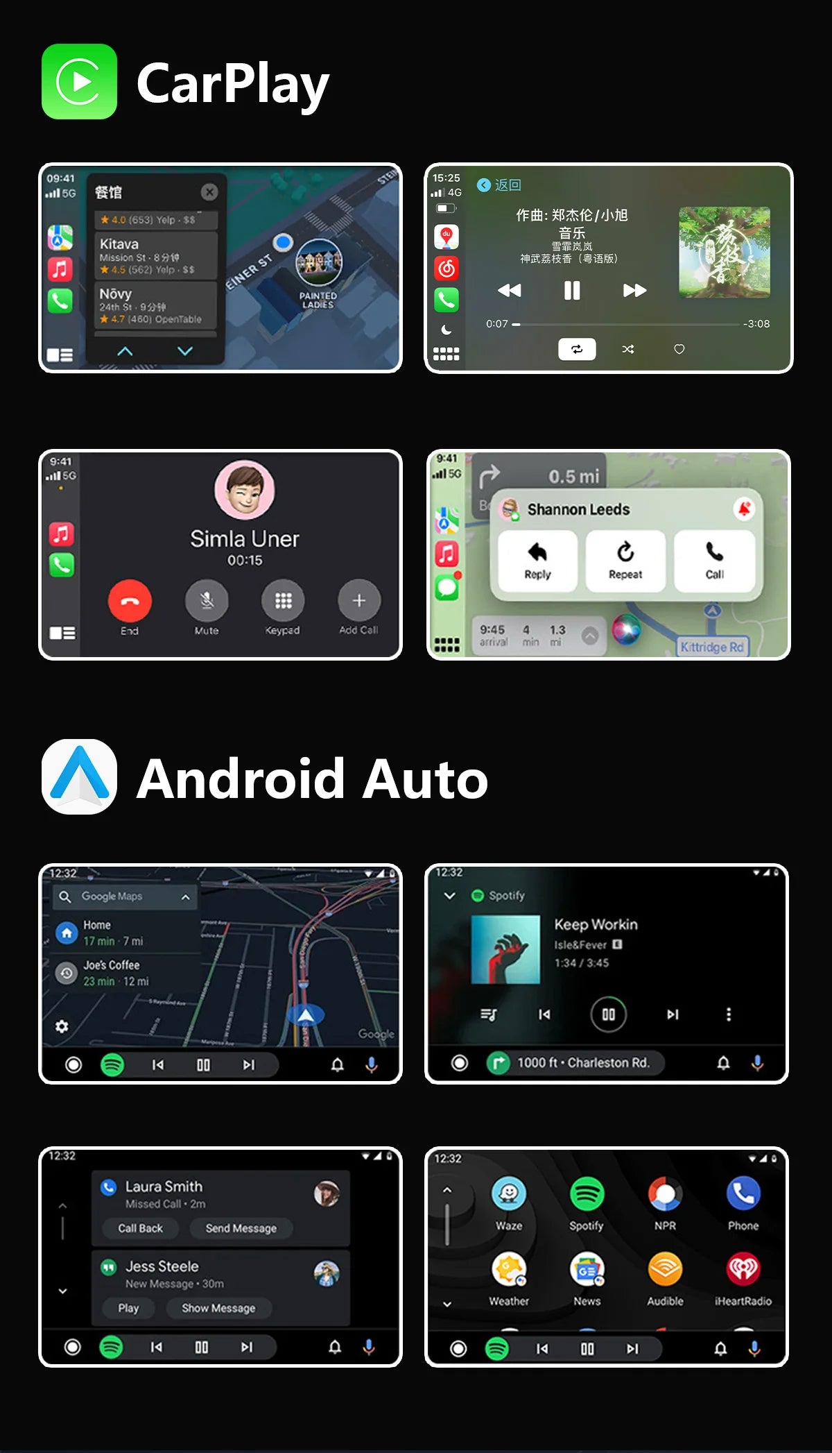 ACODO 3-in-1 CarPlay & Android Auto Box – Android 12, YouTube, Netflix, Dual WiFi