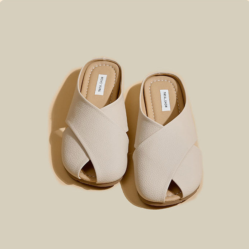 Soft Bottom Closed Toe Low-Top Half Slippers for Women – Comfortable & Stylish Everyday Footwear
