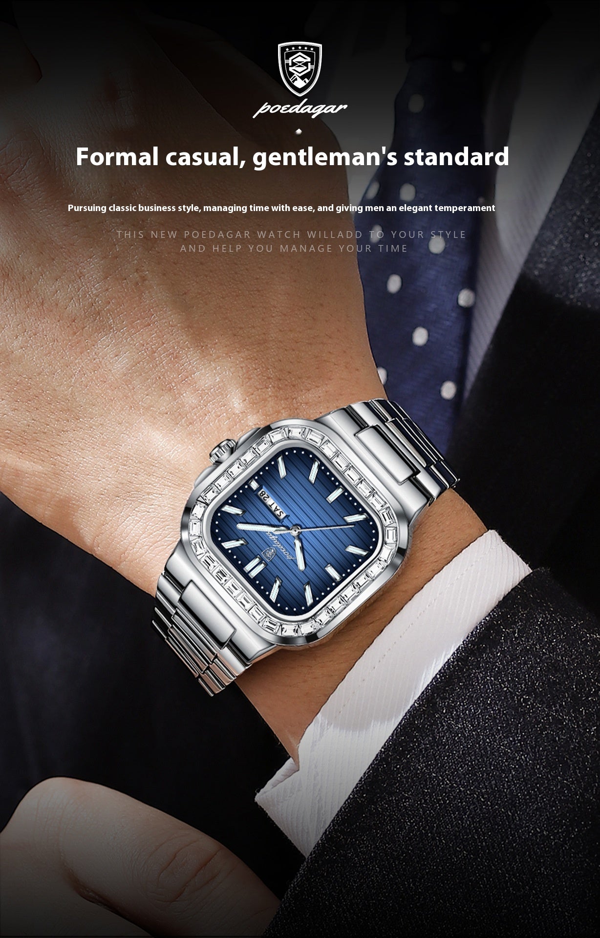 Double Calendar Men's Watch Diamond