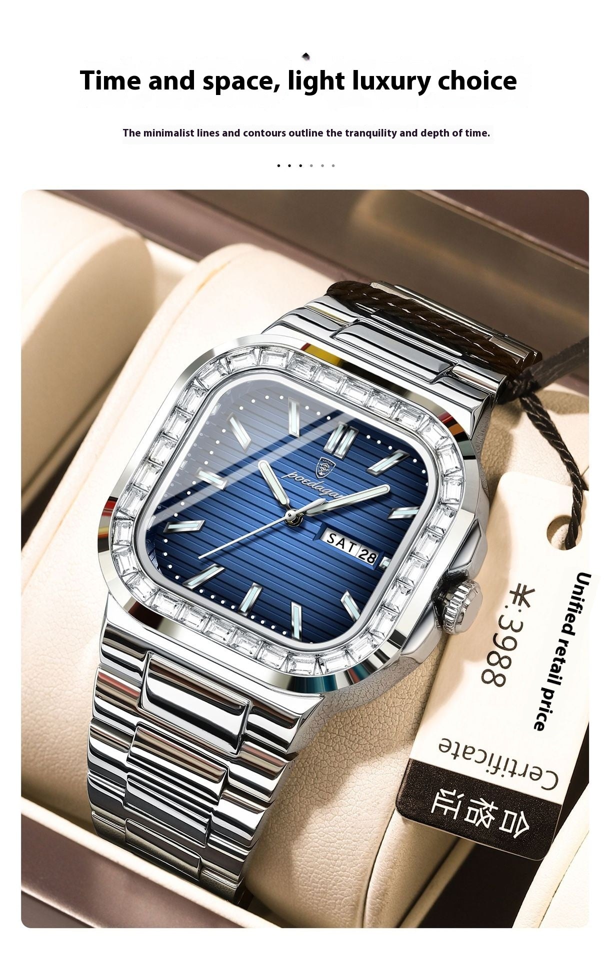 Double Calendar Men's Watch Diamond