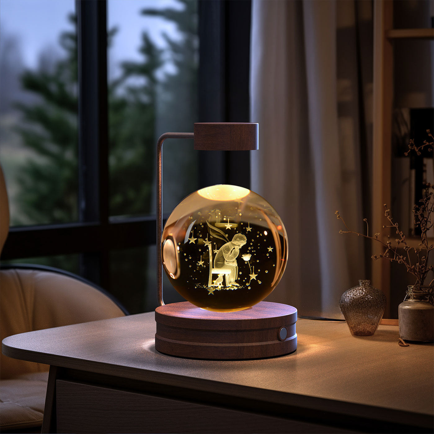 Cosmic Dinosaur Crystal Ball Night Lamp